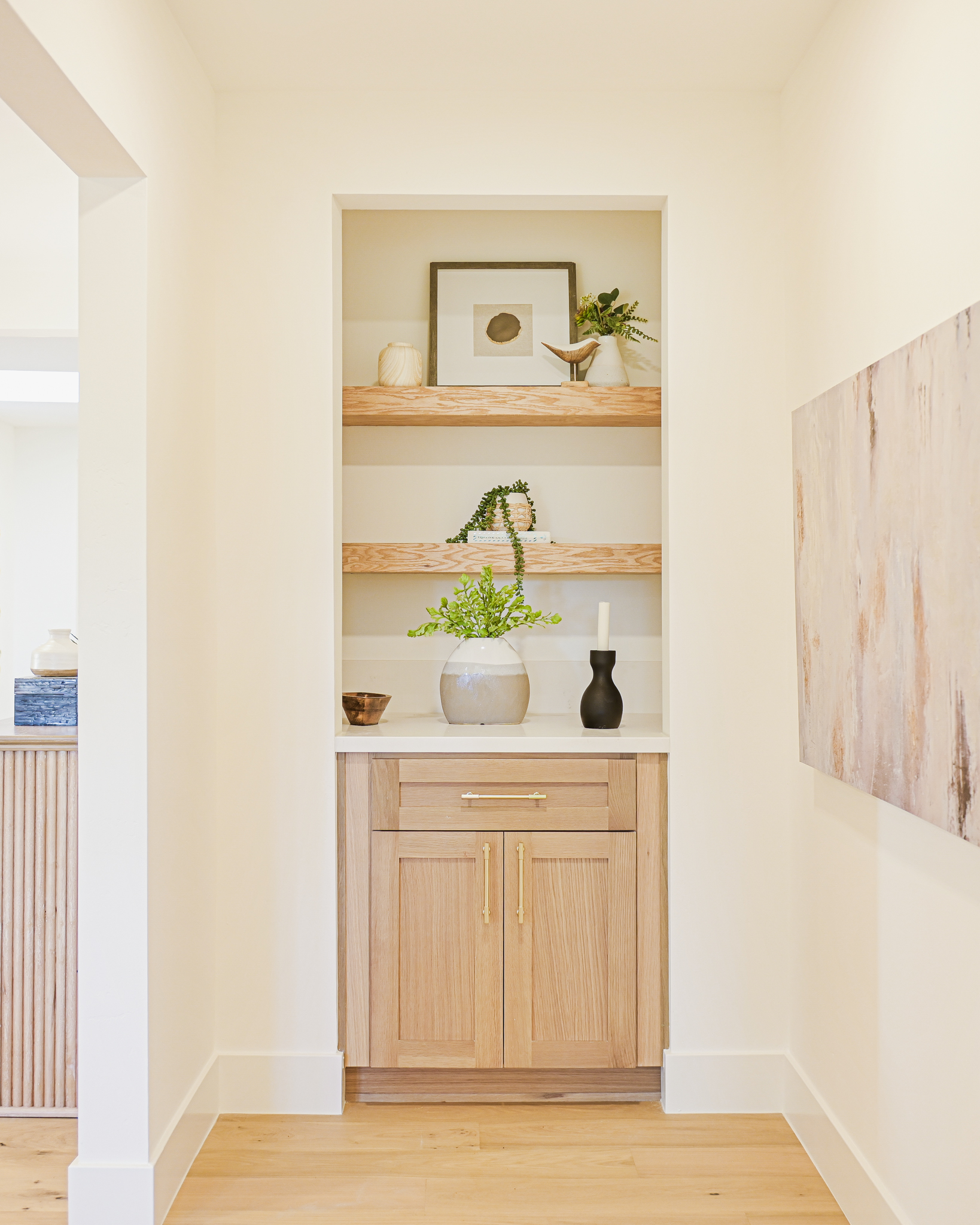 Curated home staging detail San Diego